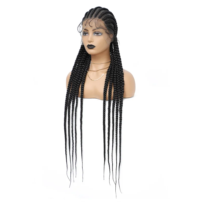 Cornrow box braids wigs