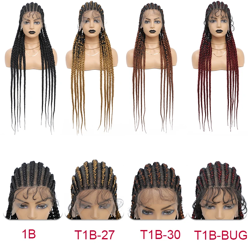 Cornrow box braids wigs