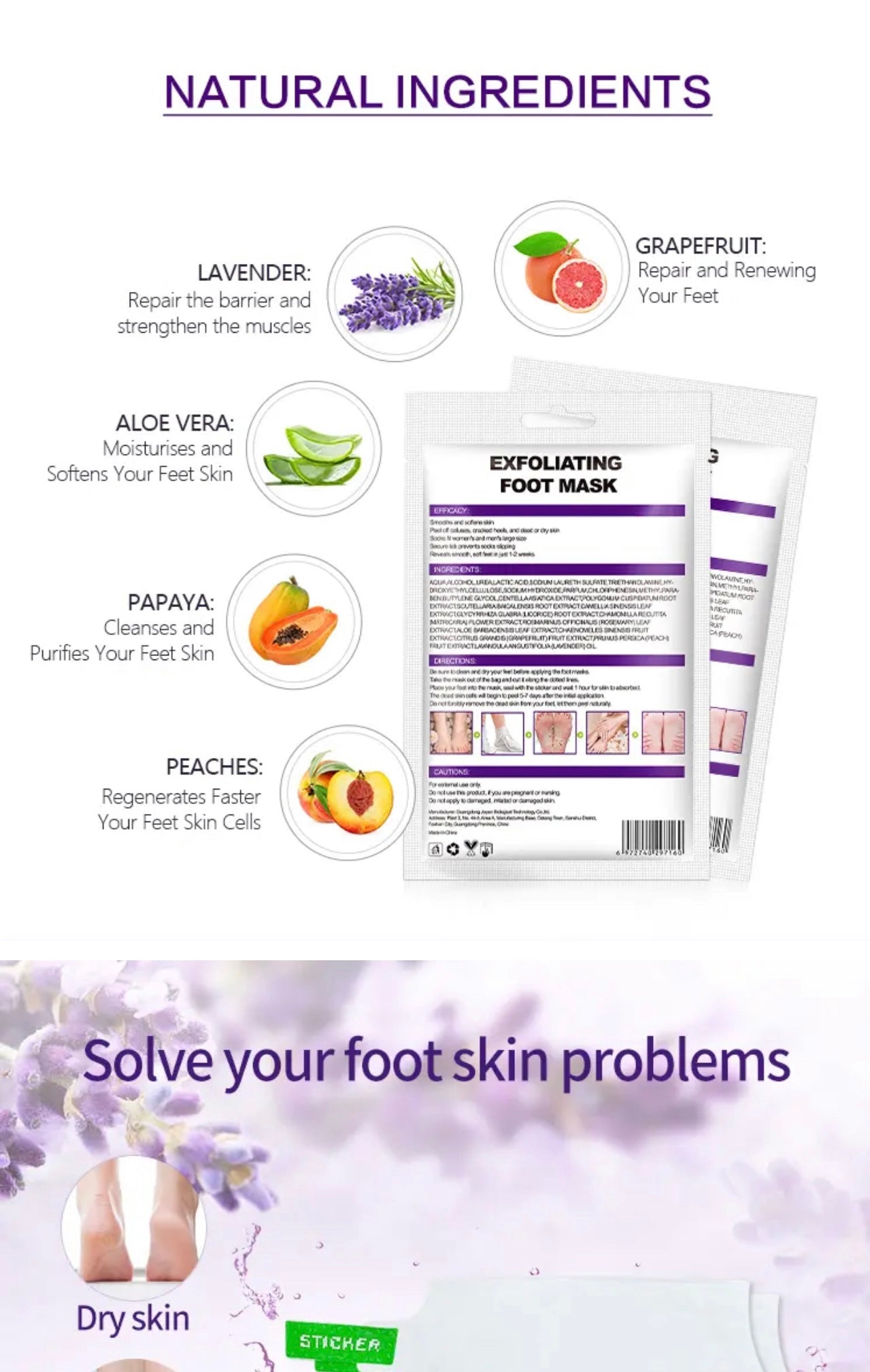 Exfoliating Foot mask