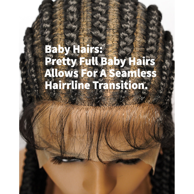 Cornrow box braids wigs