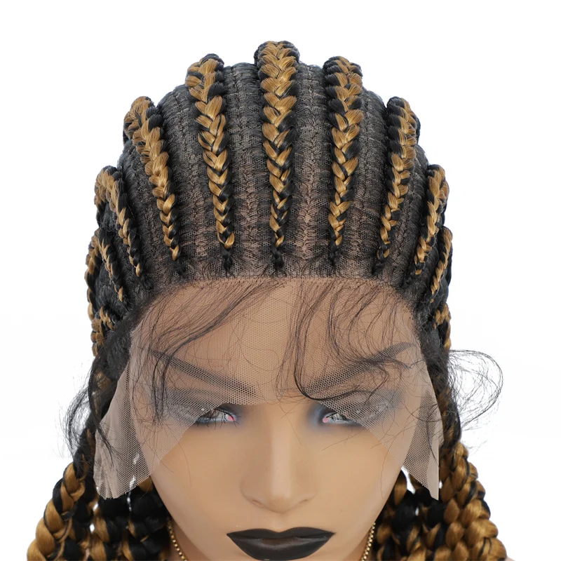 Cornrow box braids wigs