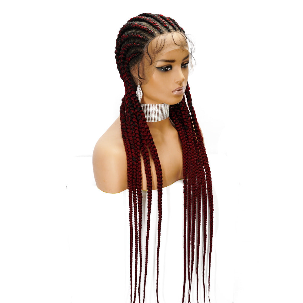 Cornrow box braids wigs