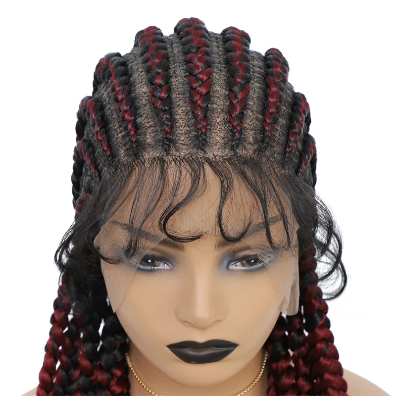 Cornrow box braids wigs