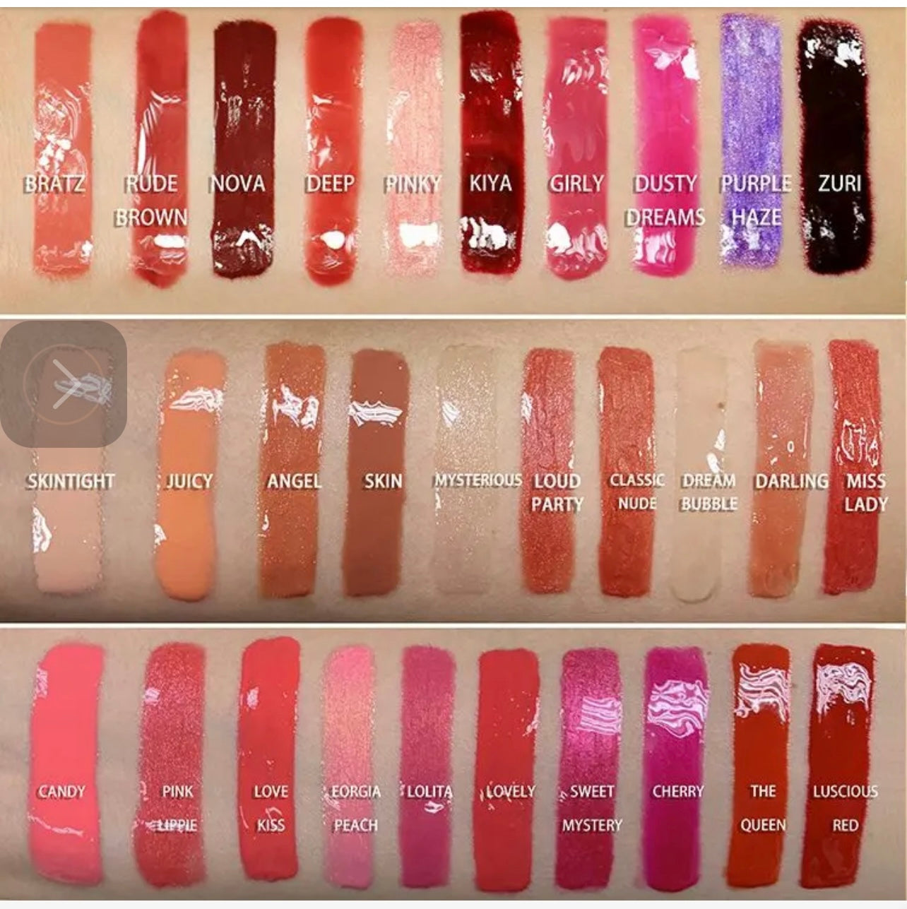 Long lasting lipgloss