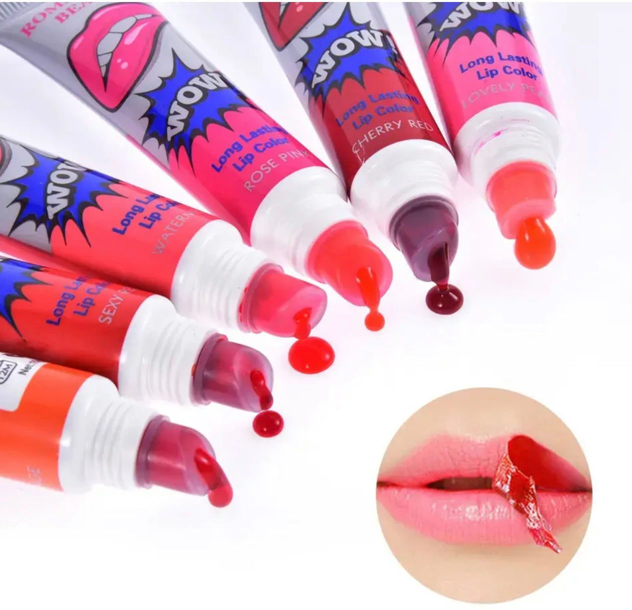 Long lasting lipgloss (6) pack