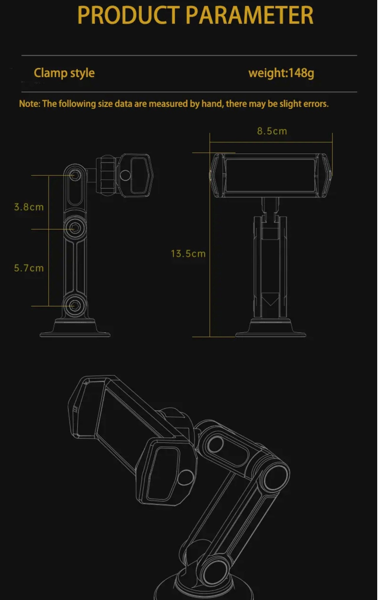 Rotatable cell phone holder car