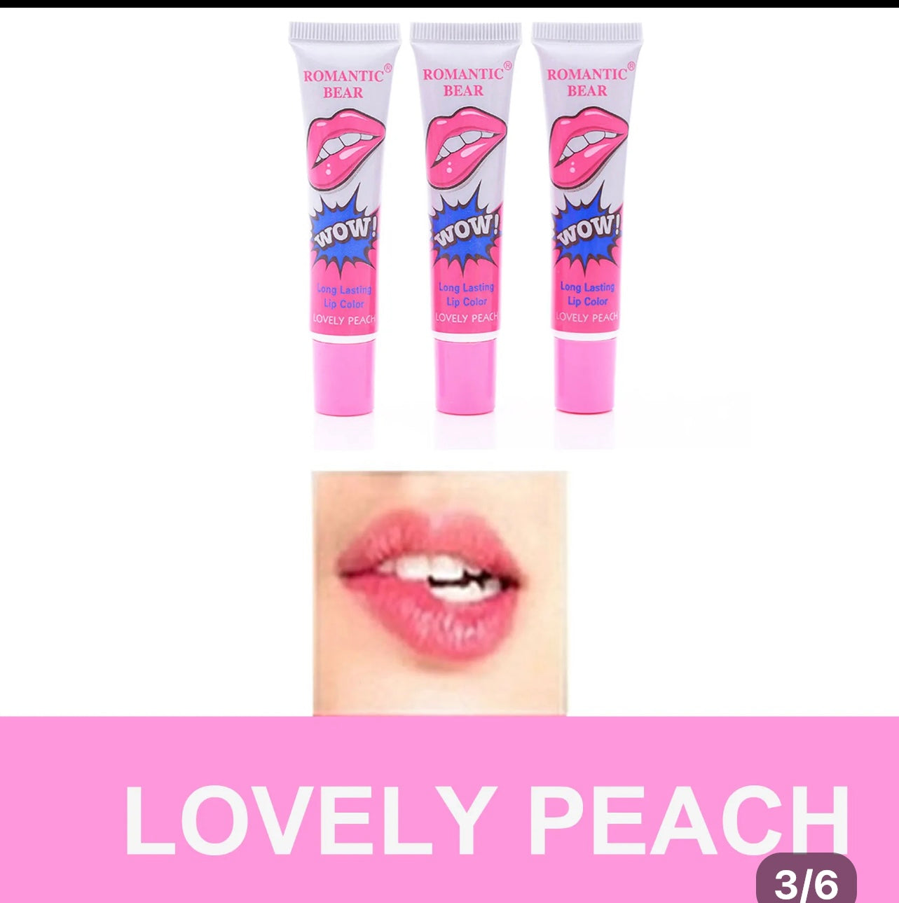 Long lasting lipgloss (6) pack