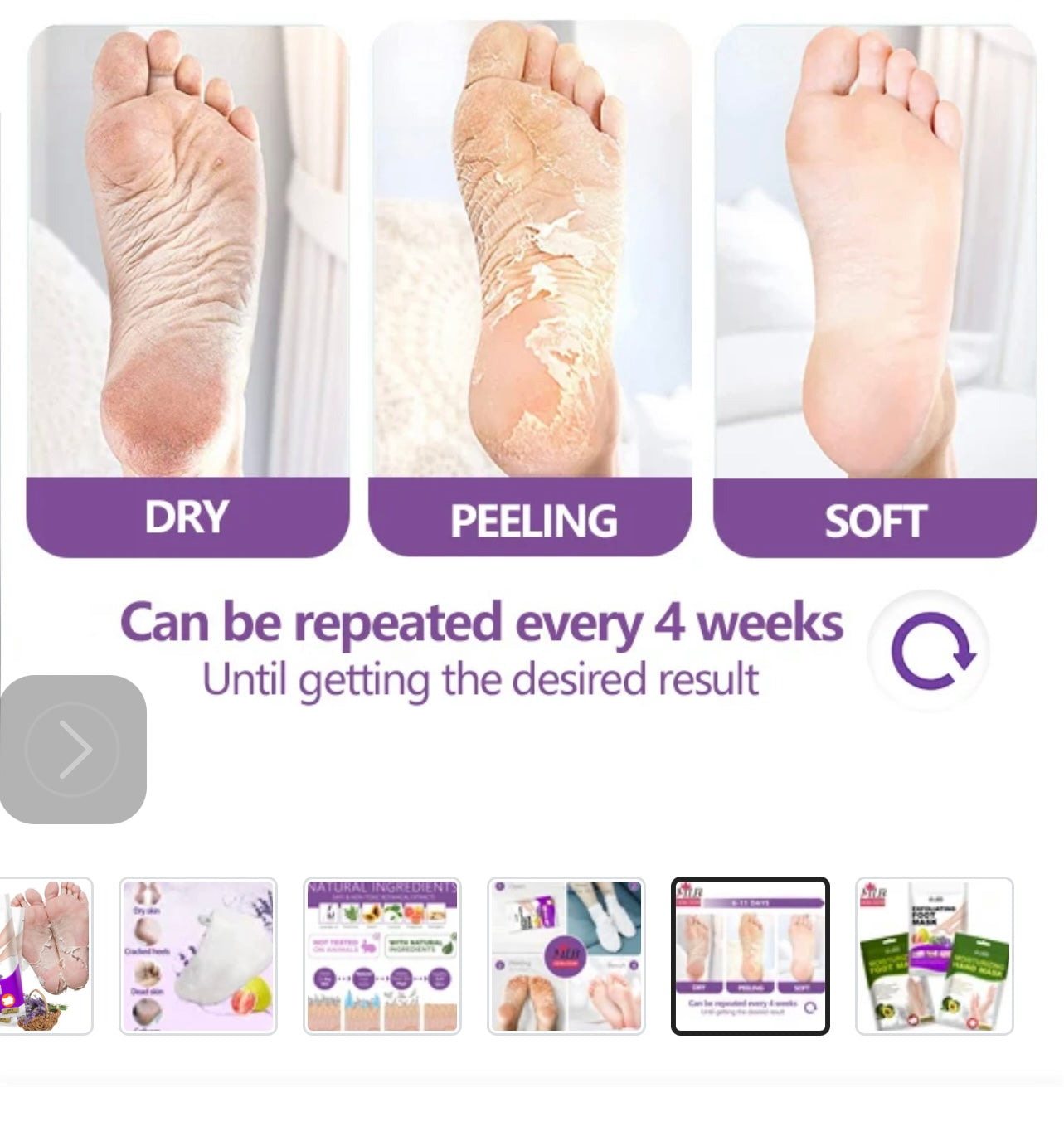 Exfoliating Foot mask